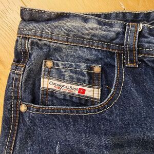 Vtg Reverb Retro Y2K Streetwear Jeans 32x27 Mens Straight Leg Button Fly Stripe